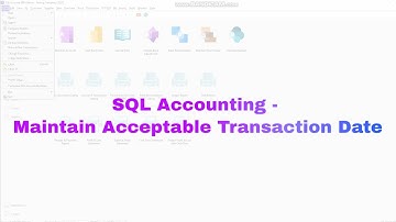 【📚SQL 学堂 • SQL Accounting   Maintain Acceptable Transaction Date✏️】