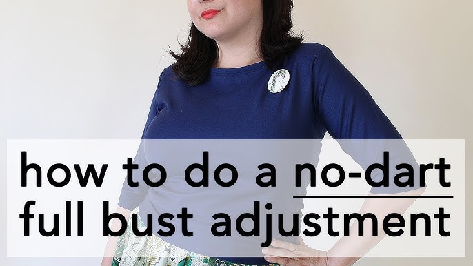 How to do a full bust adjustment on a knit t-shirt pattern - Sew