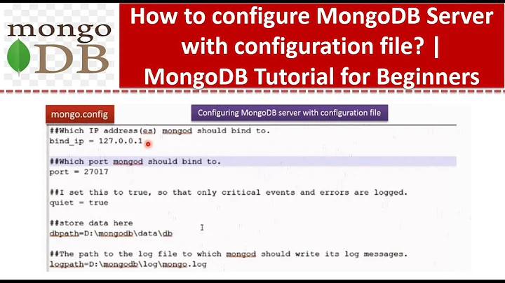 How to configure MongoDB Server with configuration file? | MongoDB Tutorial for Beginners