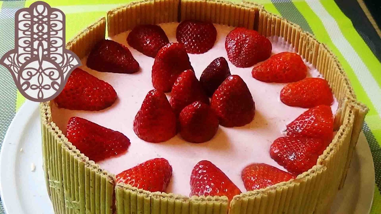 Gateau A La Mousse De Fraise Youtube Gateau A La Mousse De Fraise Youtube