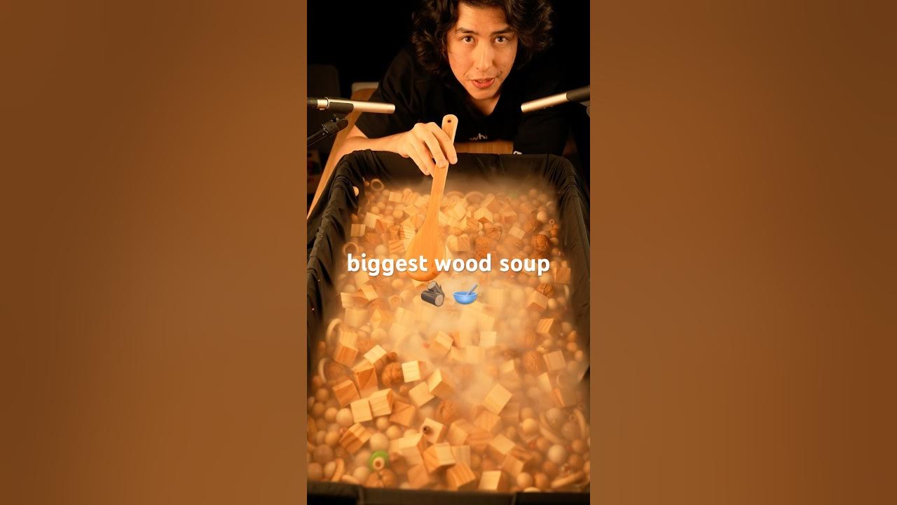 Biggest Wood Soup πͺ΅ π₯£ #asmr Biggest Wood Soup πͺ΅ π₯£ #asmr