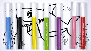 Baby Shark Drawing And Coloring Akn Song