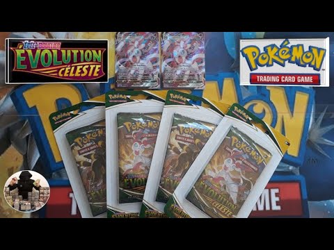 I open 4 booster packs of the EB07 Evolution Céleste edition (Evolving Skies)