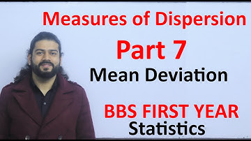 Measures of Dispersion  Part 7 Mean Deviation BBS First Year Statistics Solution in Nepali