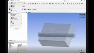 ANSYS DESIGN MODELER SIMPLE CUBE WITH CYLINDER PASSING THROUGH