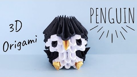 Penguin - 3D Origami Tutorial ✧ LuckyPaper