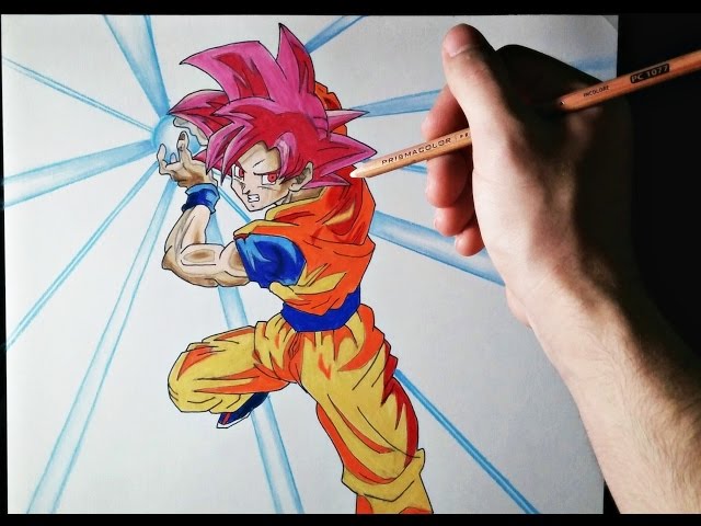Cómo dibujar a Goku modo Dios | ArteMaster | How to draw Goku God Mode