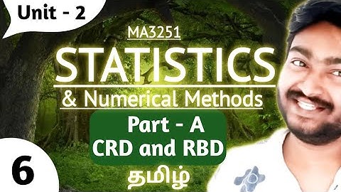 CRD and RBD in Tamil Tamil | MA3251 Part A Unit 1 Important Questions for Semester Exam
