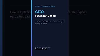 GEO for E-Commerce: How to Optimize Your Online Store for AI Search Engines, Perplexity, and ChatGPT
