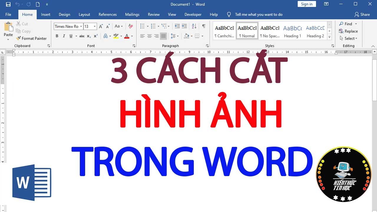 3 Cách cắt hình ảnh trong word