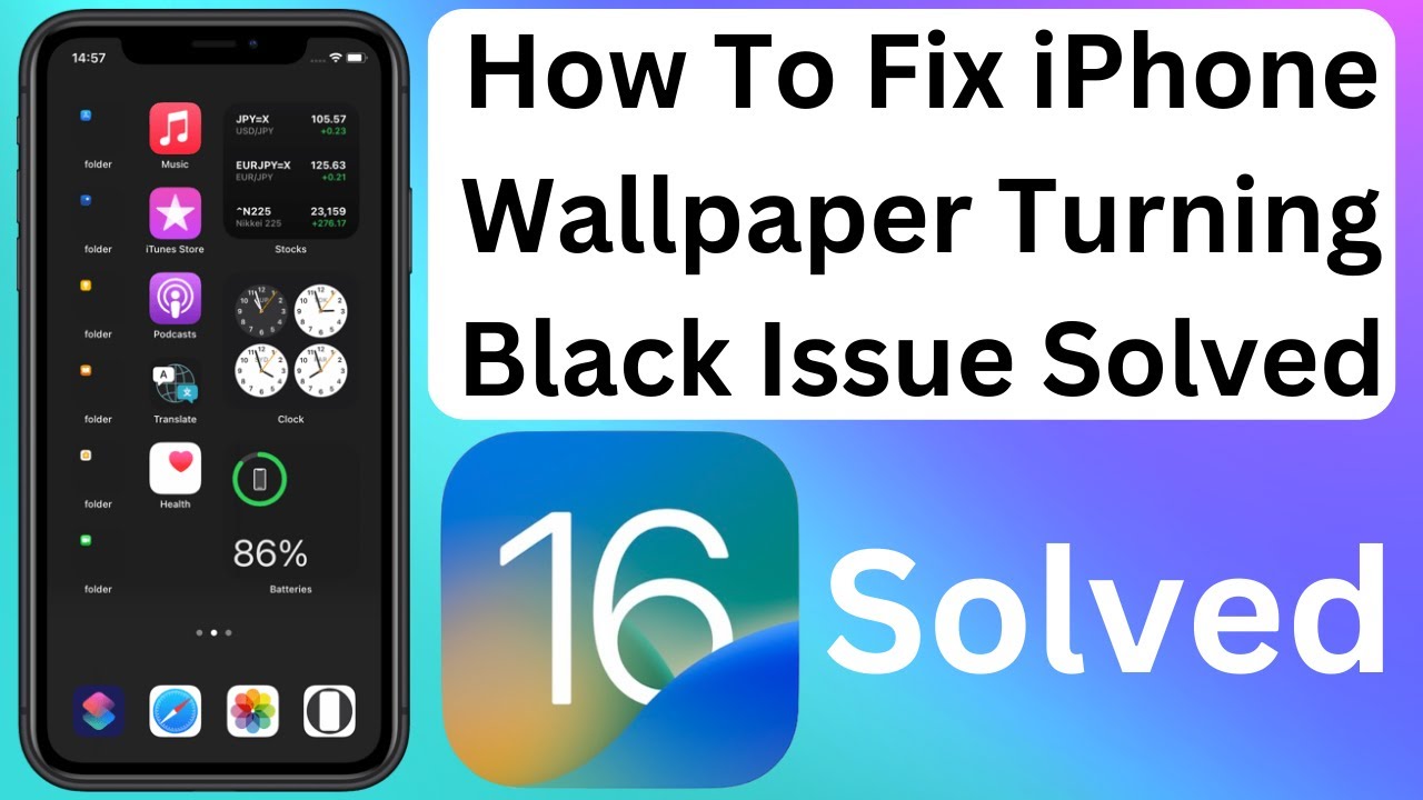 How to Fix iPhone Wallpaper Turns Black Problem in iOS 16