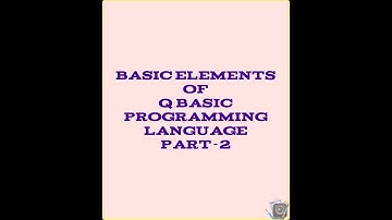 Elements of QBASIC Programming Language ( Part  2)
