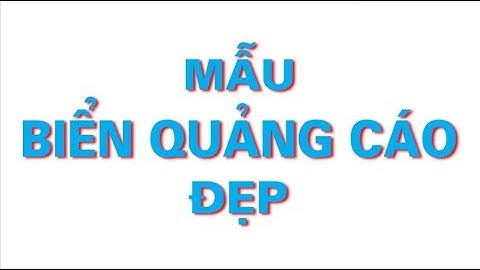 Mẫu Biển Quảng Cáo Đẹp