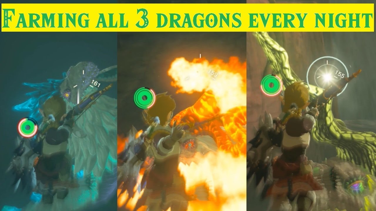 Zelda BotW - Farming all 3 Dragons every night