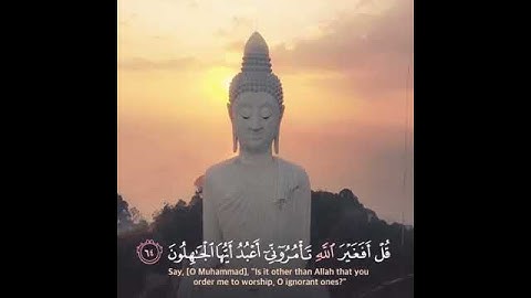 سورة الزمر (( قُلْ أَفَغَيْرَ اللَّهِ تَأْمُرُونِّي أَعْبُدُ أَيُّهَا الْجَاهِلُونَ (64)))