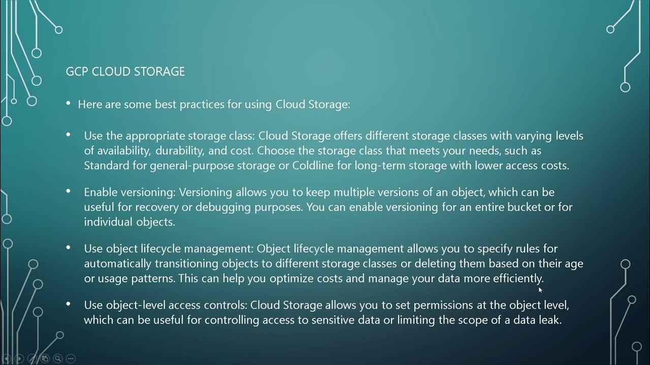 (GCP) Google Cloud Storage Best Practices and demo YouTube