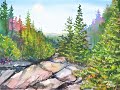 Lincoln&#39;s Landscape: View of Mt Washington in Watercolor (Timelapse)