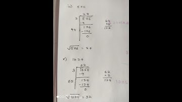 Squares and squareroots Ex 5.4 qn no. 1 solution #squaresandsquareroots