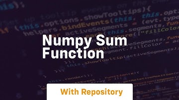 numpy sum function