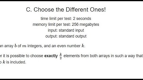 C. Choose the Different Ones! || Codeforces Round 923 (Div. 3)