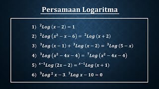 Persamaan logaritma matematika kelas X