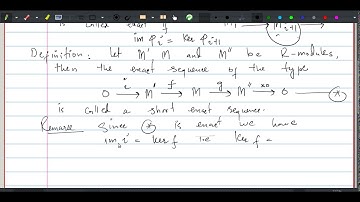 Lec 20. Exact sequences