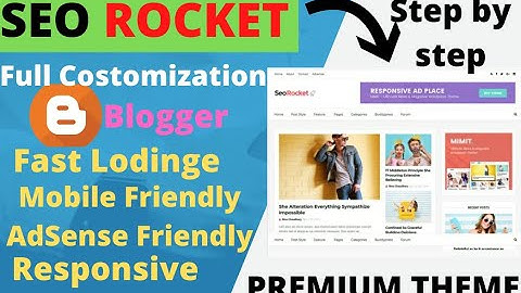SeoRocket Blogger Template Full Customisation in hindi | AdSense Friendly | bloggingmath | SEO
