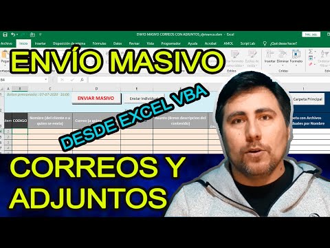 ENVIAR CORREOS CON ADJUNTOS MASIVAMENTE UTILIZANDO LIBRO MACROS EXCEL VBA. (SEND EMAILS MASSIVELY)