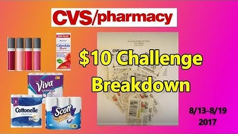 CVS $10 Challenge Breakdown  8/13-8/19 2017