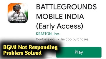 Fix Battleground Mobile India Not Responding Problem Solved