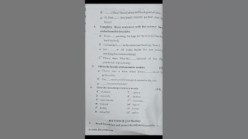 ICSE Class 6th #English Literature #Second term sample paper