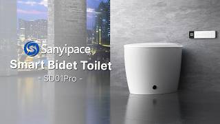 Sanyipace Smart Toilet | Bidet, Powerful Flush, Heated Seat, Warm Water, Dryer & Auto Lid | SD01Pro