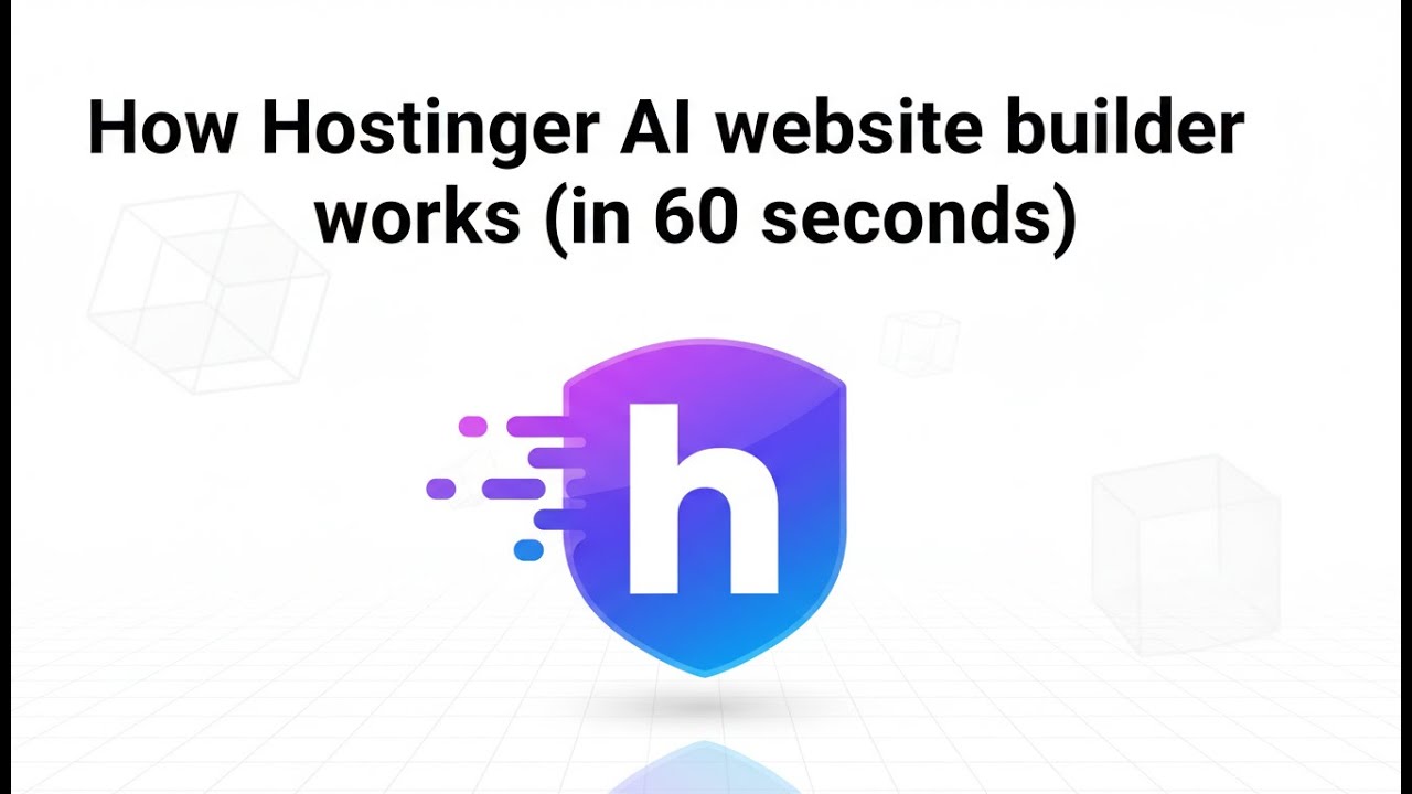 How Hostinger AI website builder works (in 60 seconds) - YouTube