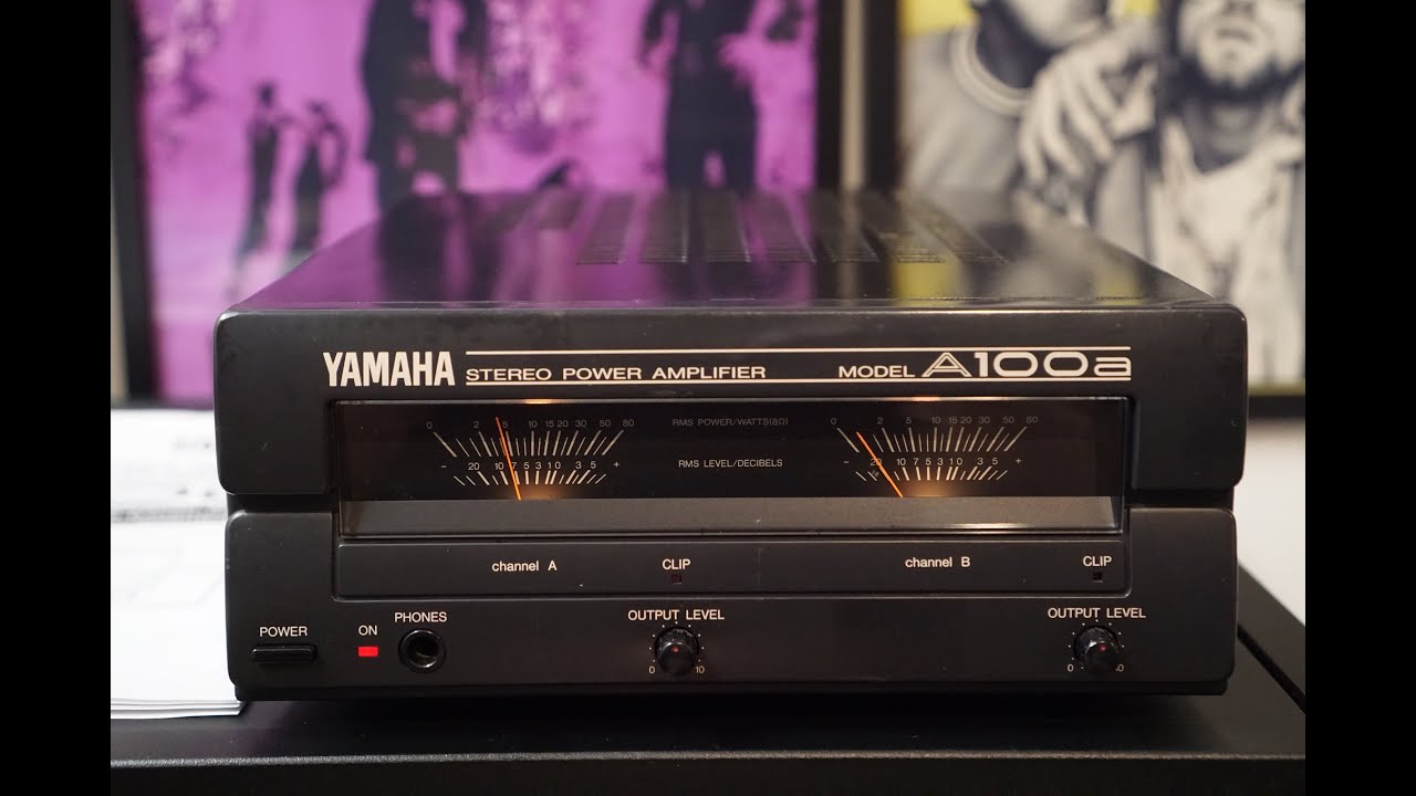 Yamaha A100a Power Amplifier with VU meters