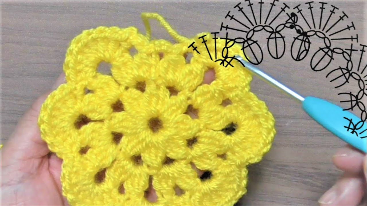 emine..✿オーダー受付中✩.*˚   モチーフ  かぎ編み 花のモチーフA-17 #ショートダイジェスト☆Crochet and Knitting