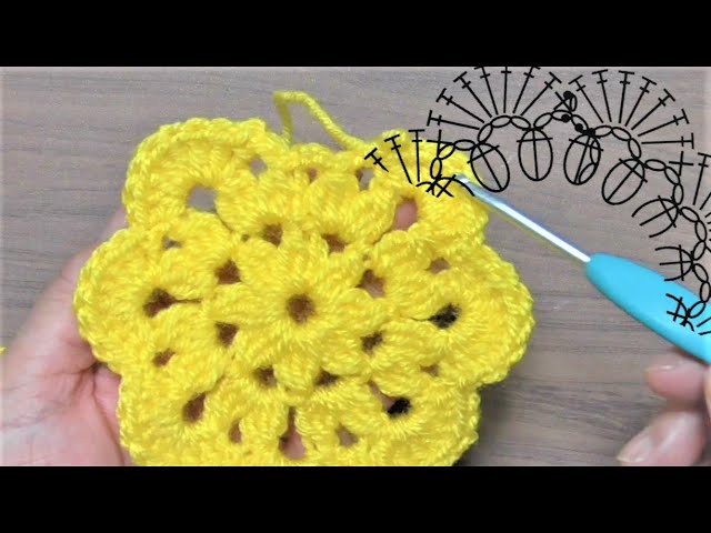 ヘーゼルナッツ モチーフ編み 花のモチーフA-17 #ショートダイジェスト☆Crochet and Knitting