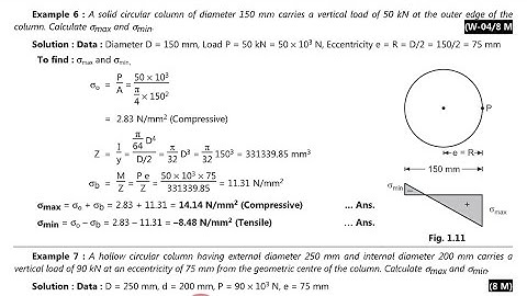 12/ Example on 1.1 axial and eccentric loads