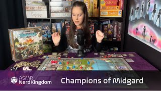 ASMR Boardgame Let’s Play  Champions of Midgard (Soft Spoken, Component Manipulation)