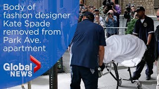 Kate Spade's body removed from Manhattan apartment by medical officials -  YouTube