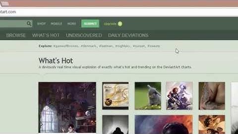 Upload your art on DeviantArt - Screencast