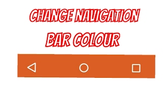 How To Change Navigation Bar Colour