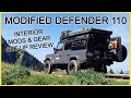 Land Rover DEFENDER 110 4x4 camper INTERIOR GEAR  | 4wd Overland Off-road Tourer | Walk around tour