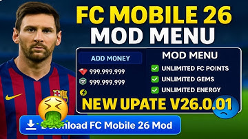 FC Mobile Mod Menu v26.0.01 Gameplay - FC Mobile Mega Mod Menu ( Money & Fc Points view )