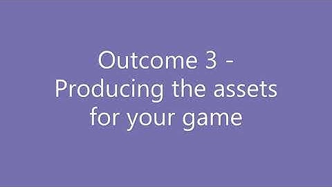 NPA Computer Games Development, Media Assets