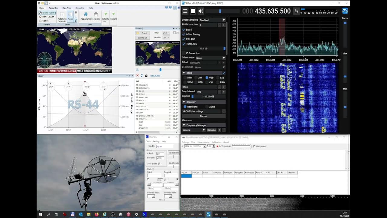 Satellite Telemetry Decoding with RTL-SDR - time lapse with music - YouTube