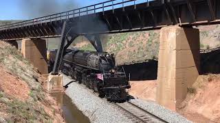 Up Big Boy 4014 And Train Entering Curvo Tunnel At Track Speed
