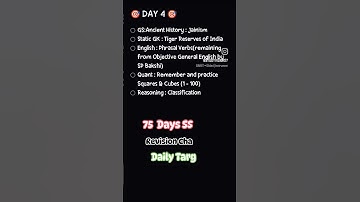 𝐃𝐀𝐘 4/75 Days Hard Challenge 💯✨ SSC CGL Revision ✨  Daily Targets ✅Did you finish today