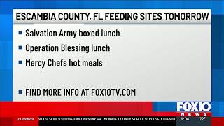 Food, emergency supply distribution sites open Wednesday in Escambia County