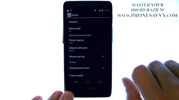 Motorola Droid Razr M - How Do I Enable Vibrate and Ring