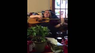 Video thumbnail of "Tara Browne playing guitar version of "Don't tell mama" at Sherrys house."